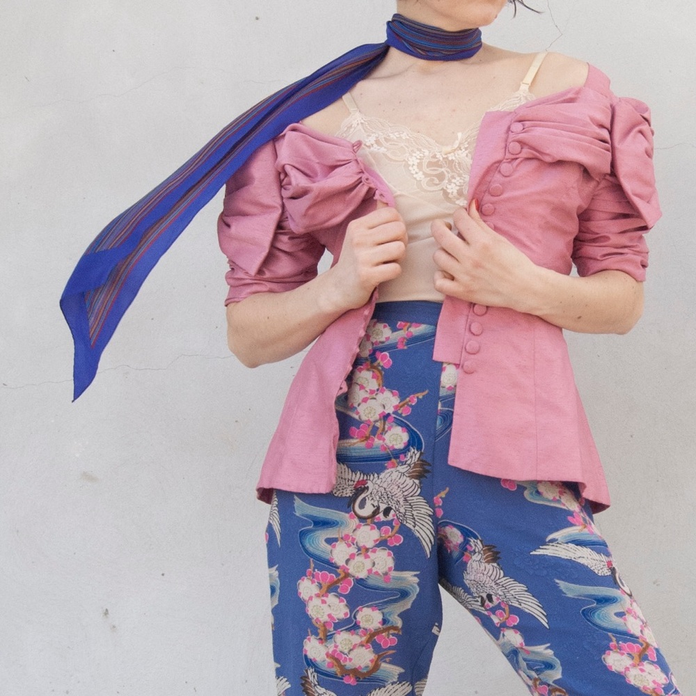 Vintage/ Pinstriped neck scarf